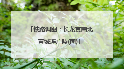 铁路调图：长龙贯南北 青城连广陵(图)